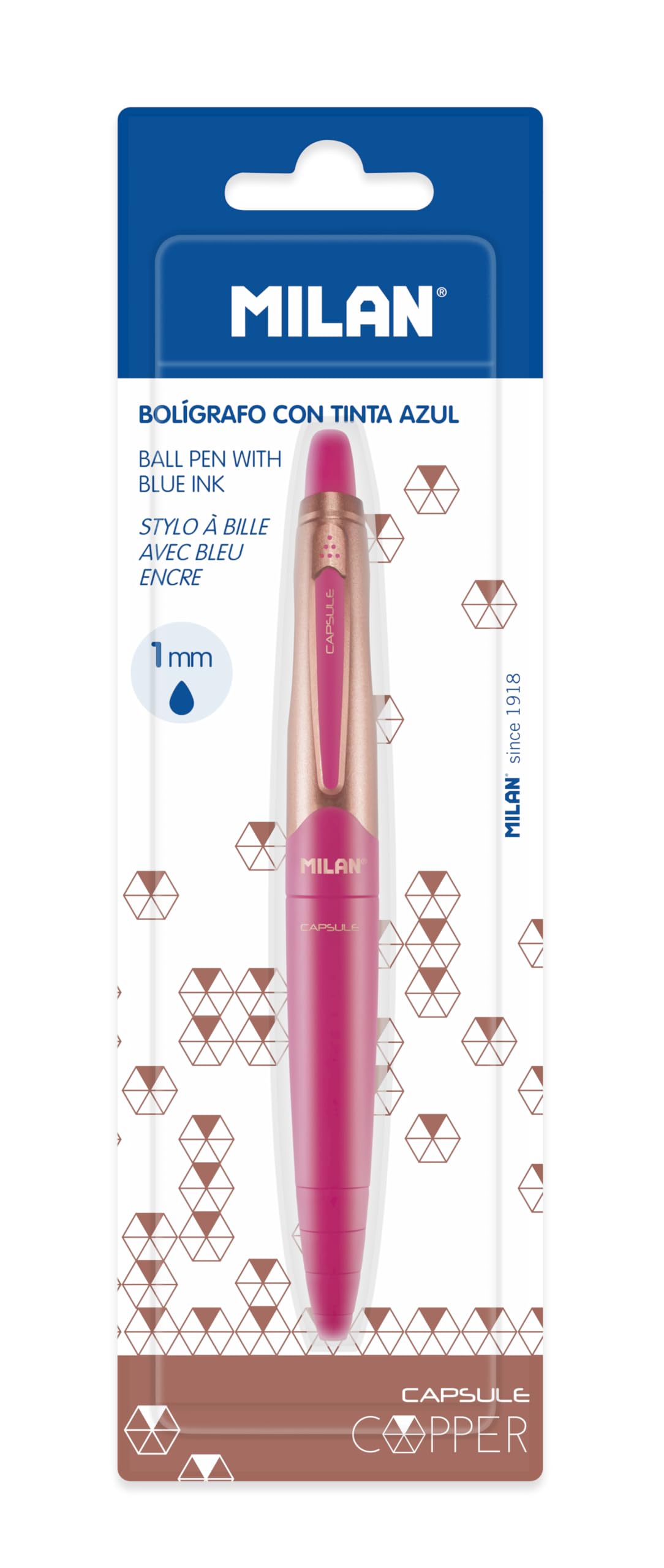 Milan Capsule Copper Pens, Pink