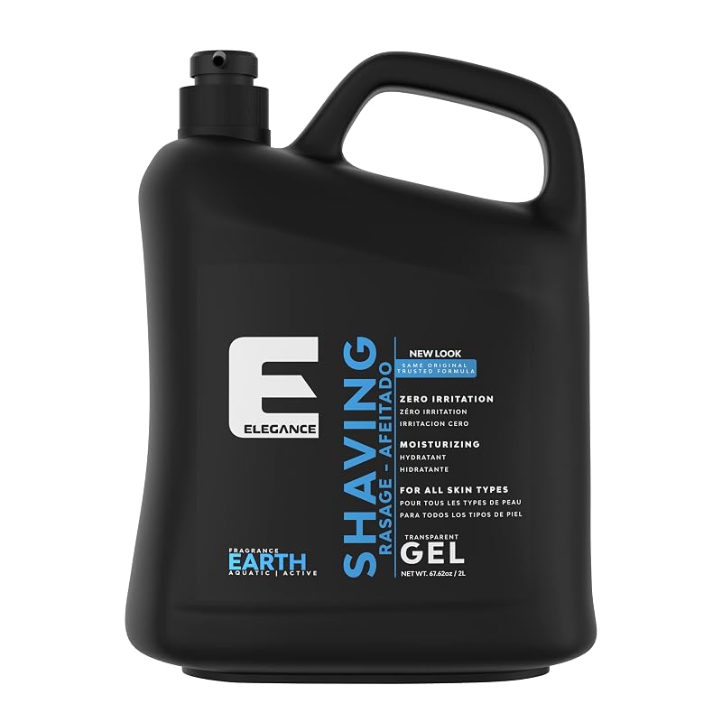 E Elegance Gel de Barbear Transparente com Fragrância Aquatic/Acive Earth, 1,92 kg