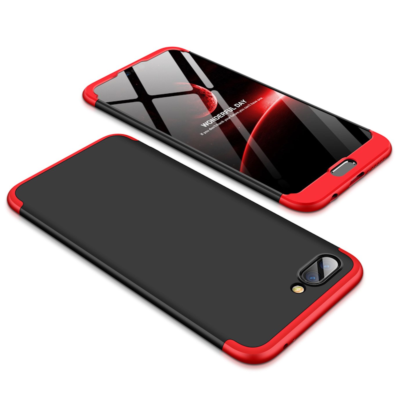 BounceBack � Huawei Honor 10 Cover Case 3 in1 360� Anti Slip Super Slim Back Cover for Huawei Honor 10 (Black Red) (B07DCW461N) Amazon Price History, Amazon Price Tracker