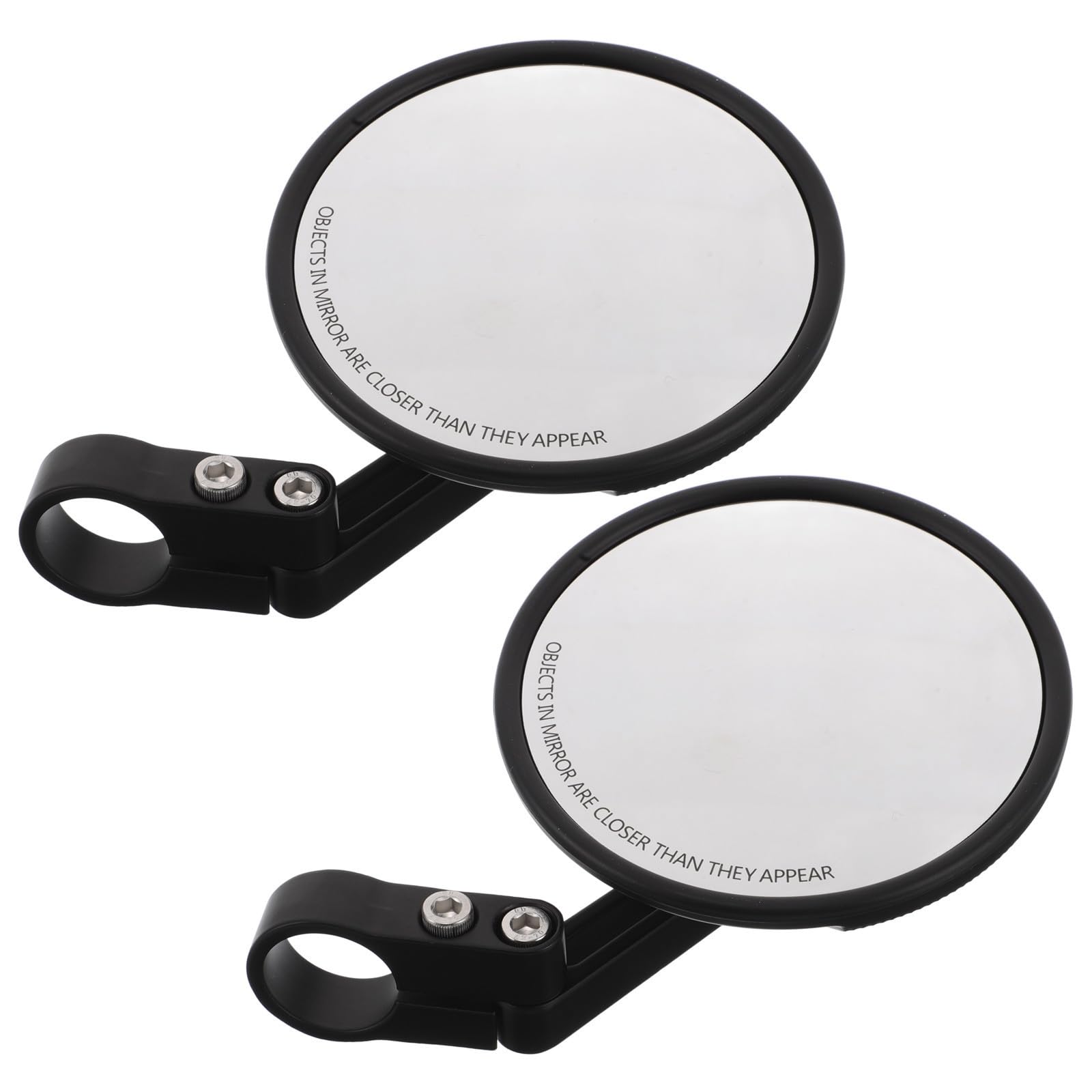 CLISPEED 2 Pièces Rétroviseur de Guidon Réglable pour Vélo de Montagne et Route, Compact et Antichoc, Compatible Guidon 22-24mm, en Plastique et Verre Noir