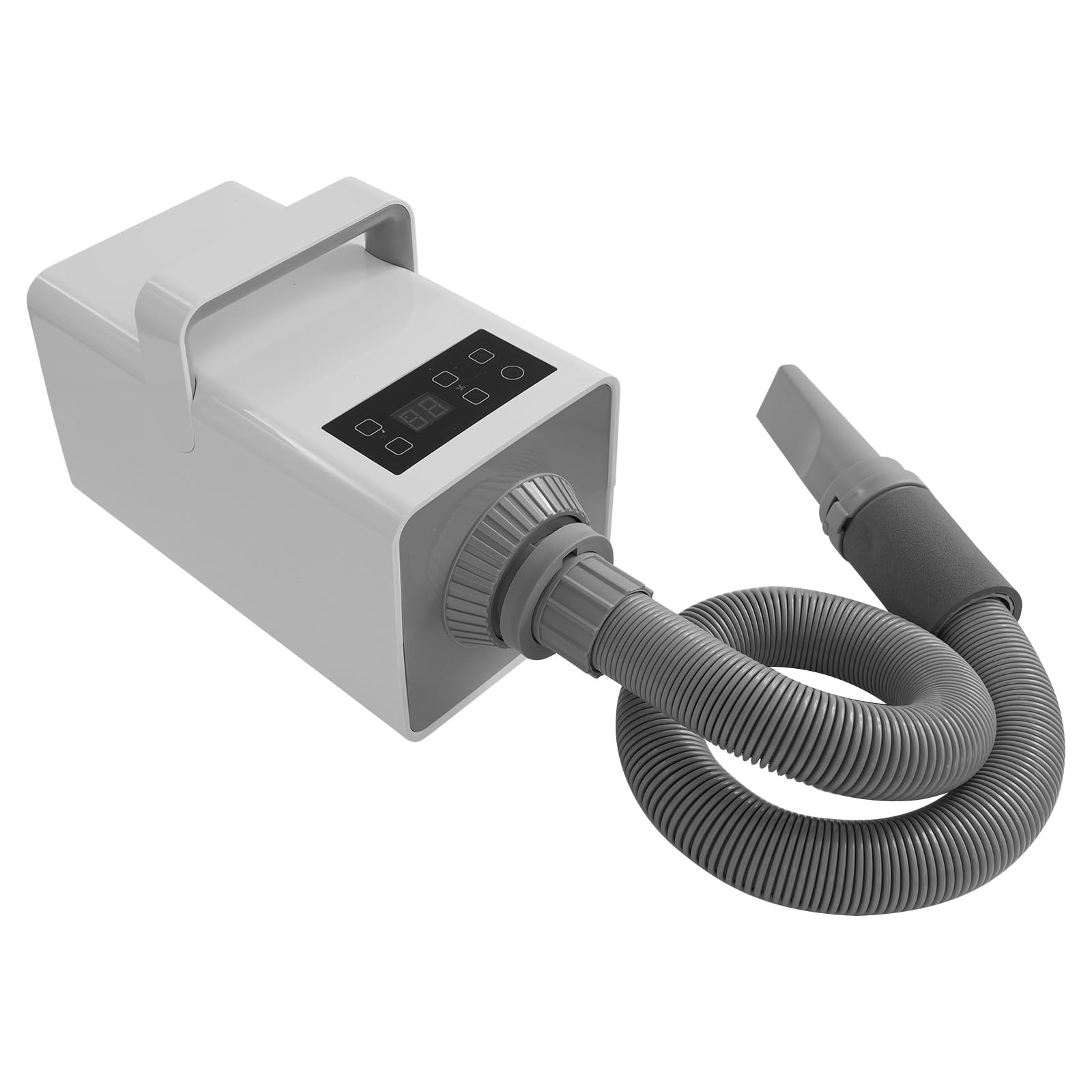 Sèche-cheveux pour animal de compagnie avec 4 buses et tuyau, 2200 W, 7 niveaux de vitesse du vent, 35 à 60 °C, silencieux et sûr pour les petits et grands animaux