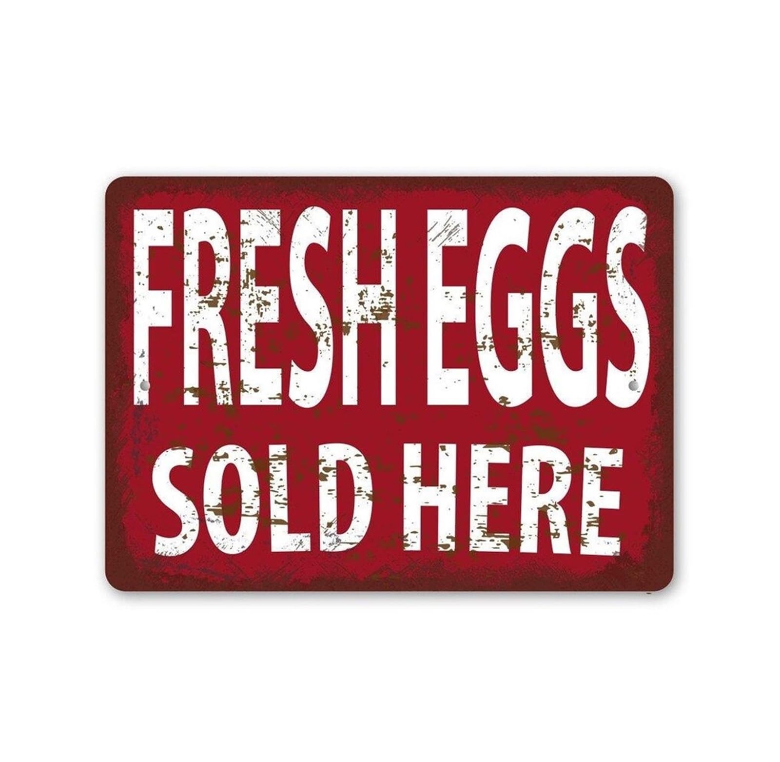 PKNVKZIDK Farm Fresh Eggs Metal Tin Sign Rustic Chicken and Farmhouse Decor Vintage Country Style Wall-Art for Kitchen Pantry or Garden 8 X 12 in