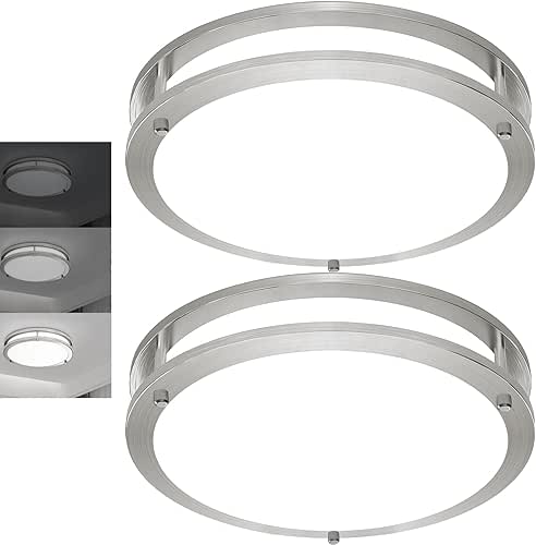 2Pack 10inch LED Ceiling Light Fixtures, 24W 2400LM Flush Mount