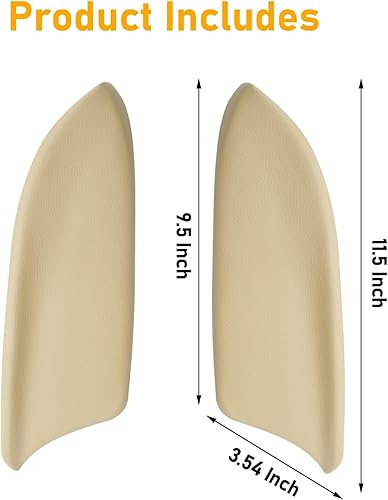 Miniatura 7 de Compatible con 2 paneles de puerta Honda Accord 2008-2012, 2 piezas de piel sintética para panel de puerta delantera Accord EXEX-LLXLX-PSE (beige)