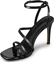 CELLENZ Strappy Open Toe Stiletto High Heels for Women - 3.9" Platform Pumps for Wedding, Prom, Office & Parties