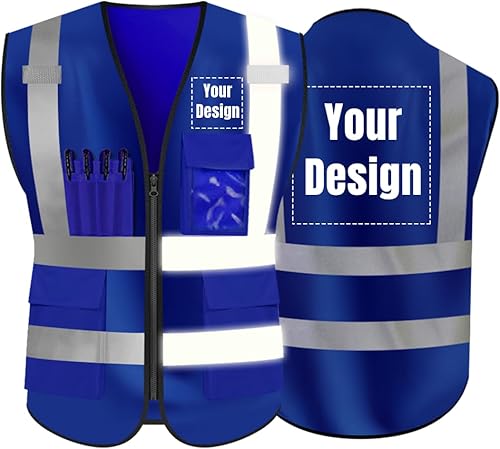 YOWESHOP Chaleco de seguridad de alta visibilidad Personaliza tu logotipo chaleco de seguridad protector
