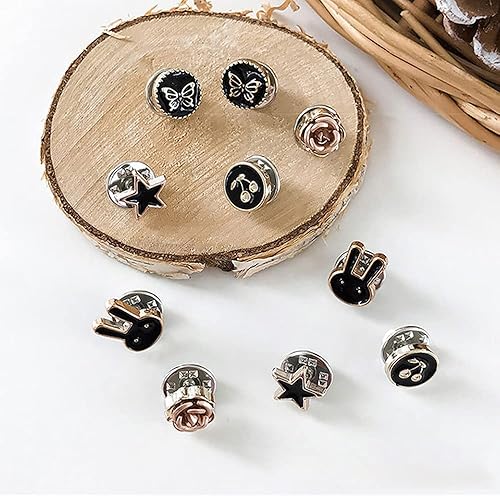 Miniatura 2 de 10 unidades de broche de cristal con diamantes de imitación, cárdigan, ramillete, botón de seguridad para decoración de ropa, sombreros (# 0.280 in)