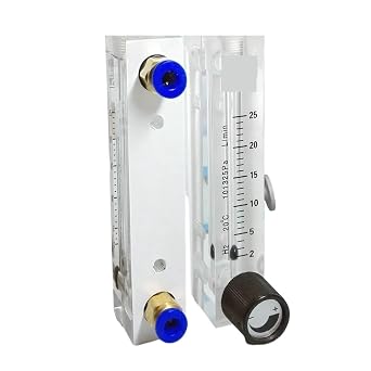 100-1000mL/min 0.3-3 0.5-5 1-10 2-20 2-25L/min LZM-8M H2 Hydrogen Flowmeter Rotameter Adjustbale Valve 6mm Connect100-1000ml per min