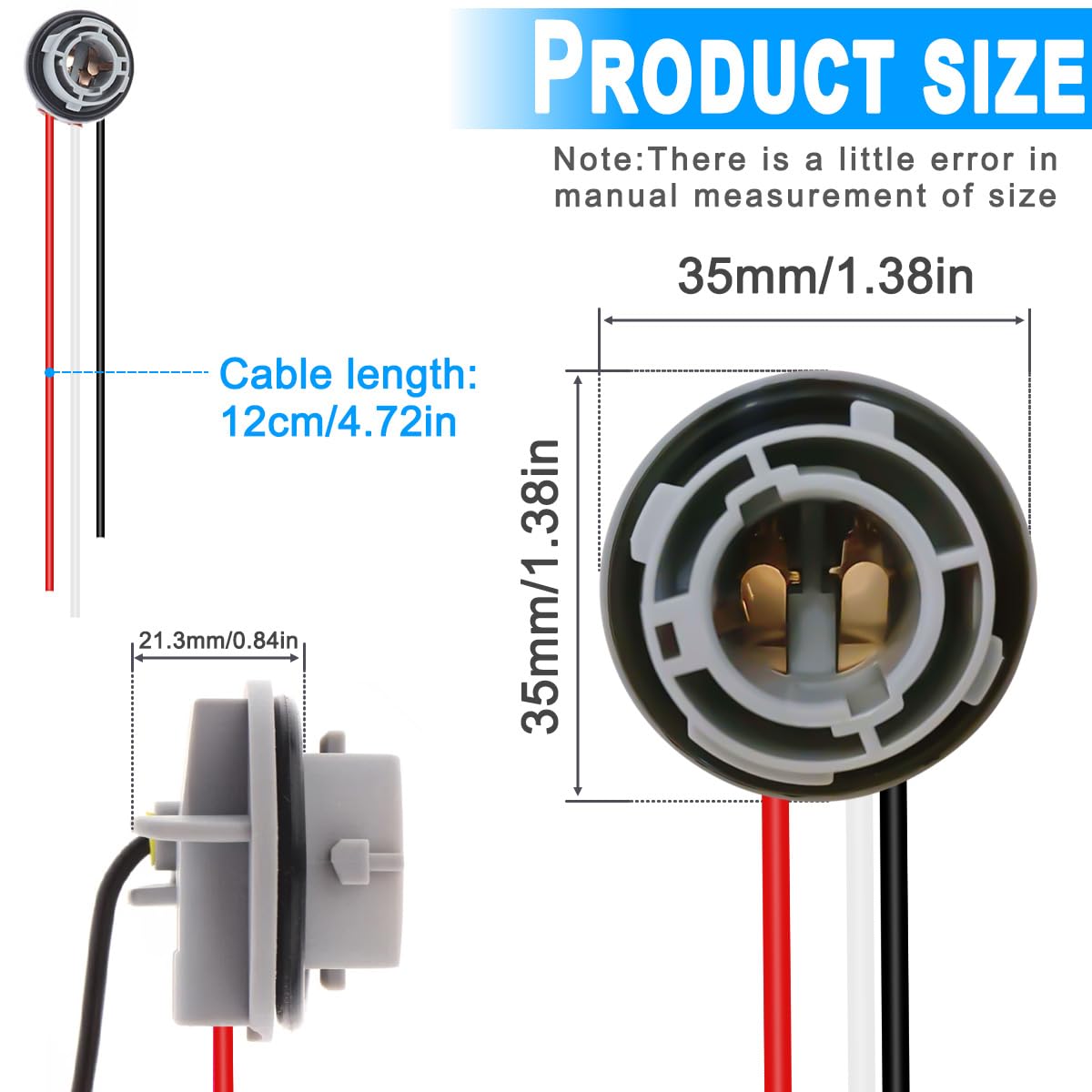 Portalampada LED 1157, portalampada 7528, adattatore per cablaggio, accessori auto per indicatori di direzione, luce stop, fanale posteriore - 5 pezzi