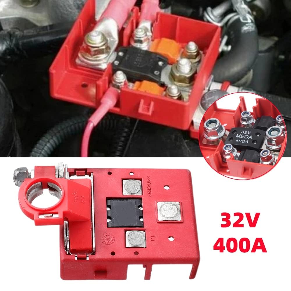 Terminale Fusibile Batteria Auto, Terminale Distribuzione Batteria Fusibile Morsetto Sgancio Rapido Connettori, per 4Wds Marine Impermeabile Batteria Fusibile Portafusibili M8 M5 Stud 32V 400A