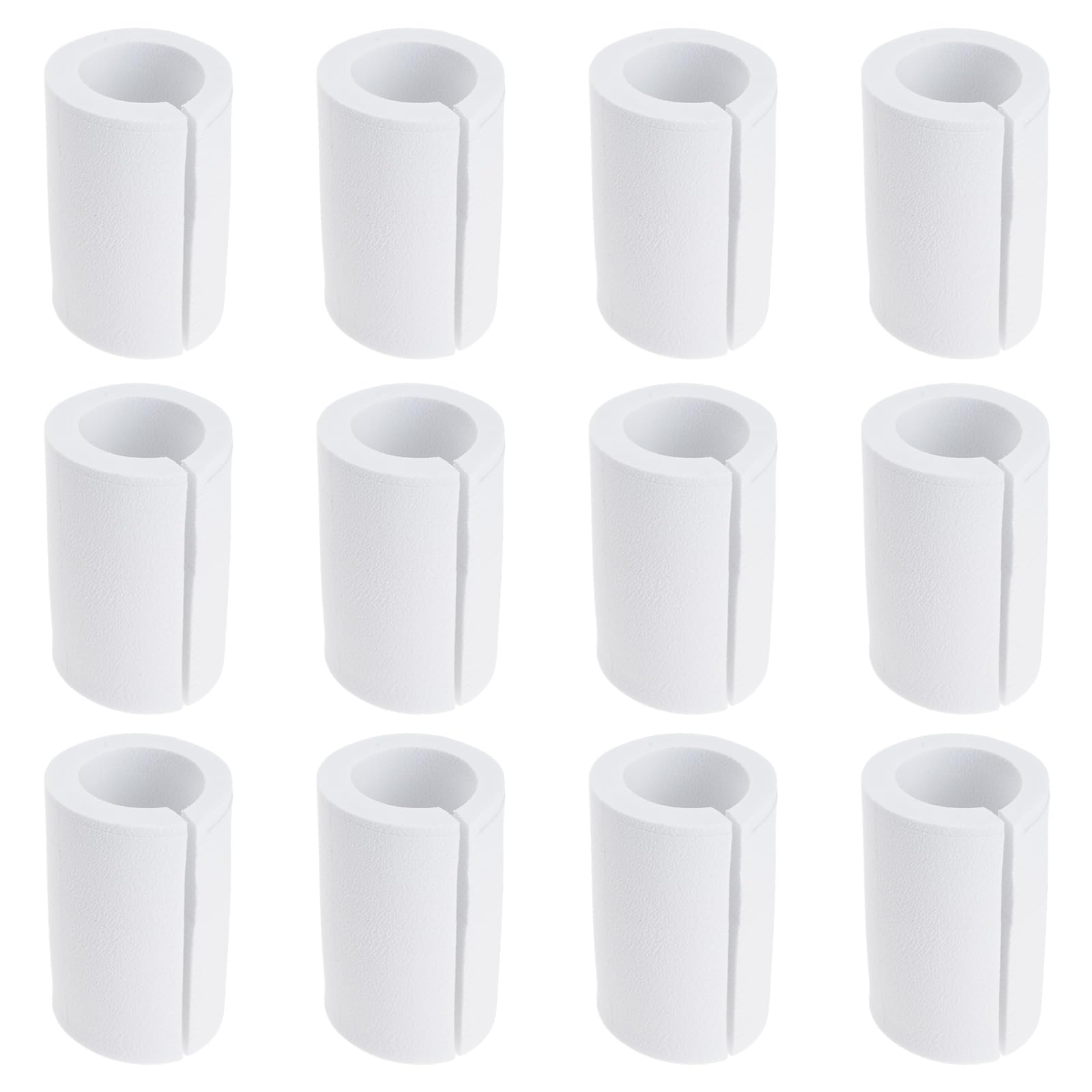 Xjdzineq 12PCS Curtain Spacers for Most Curtain Rods EVA Foam Drapery Spacers Clamp on Curtains Rod Attachment for Home Bathroom Drapery for Grommet Curtains