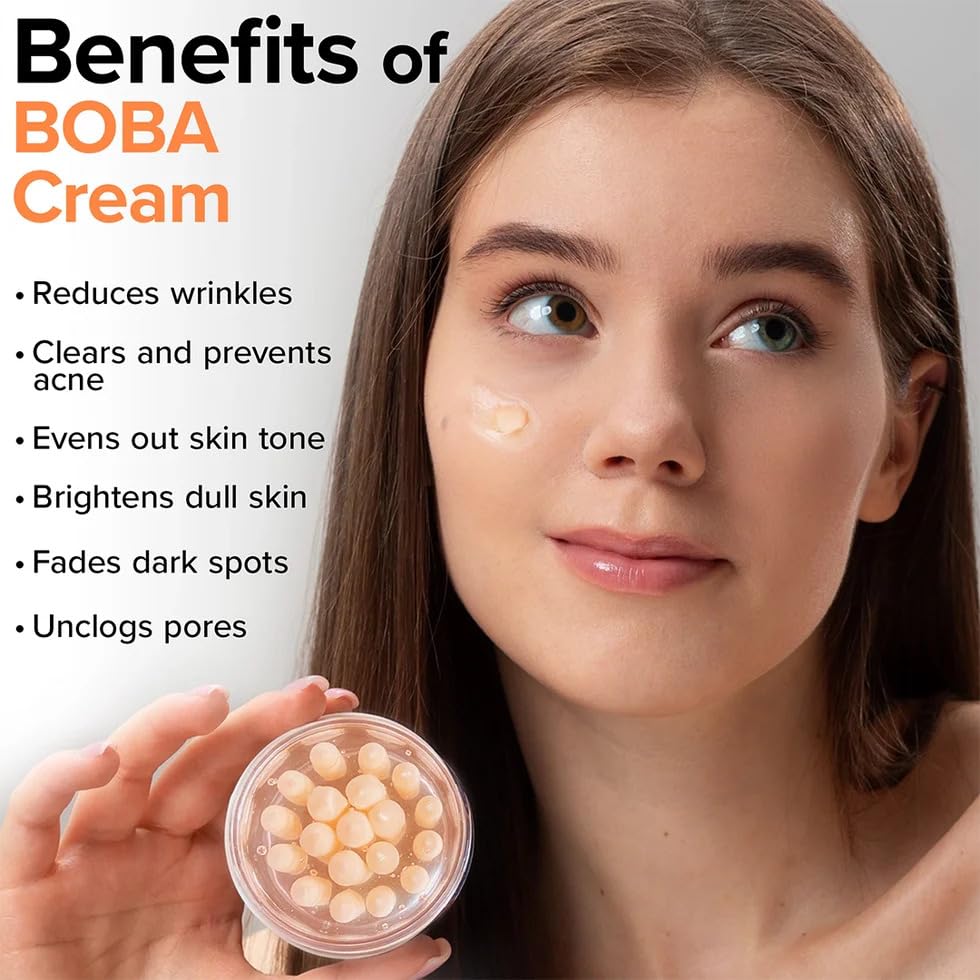 Image of Dual Retinol & Peptide Night Cream 100g | Smart Retinol -Peptide Complex with Matrixyl, Argireline, Copper & Niacinamide Capsule Cream | Korean Boba Cream Wrinkle Repair, Firming & Brightening Moisturiser