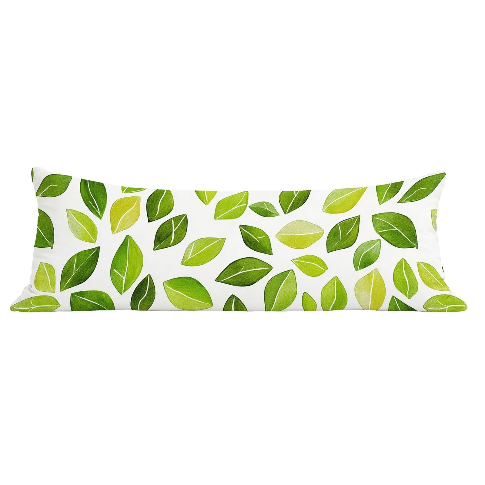 Funda de Almohada 60 x 180 cm Hoja Protector Almohada 180 cm con Cremallera Invisible, Terciopelo Suave y Transpirable Pillow Case Mostaza Impresión a Doble Cara para Cama, Sofá y Dormitorio dg-300