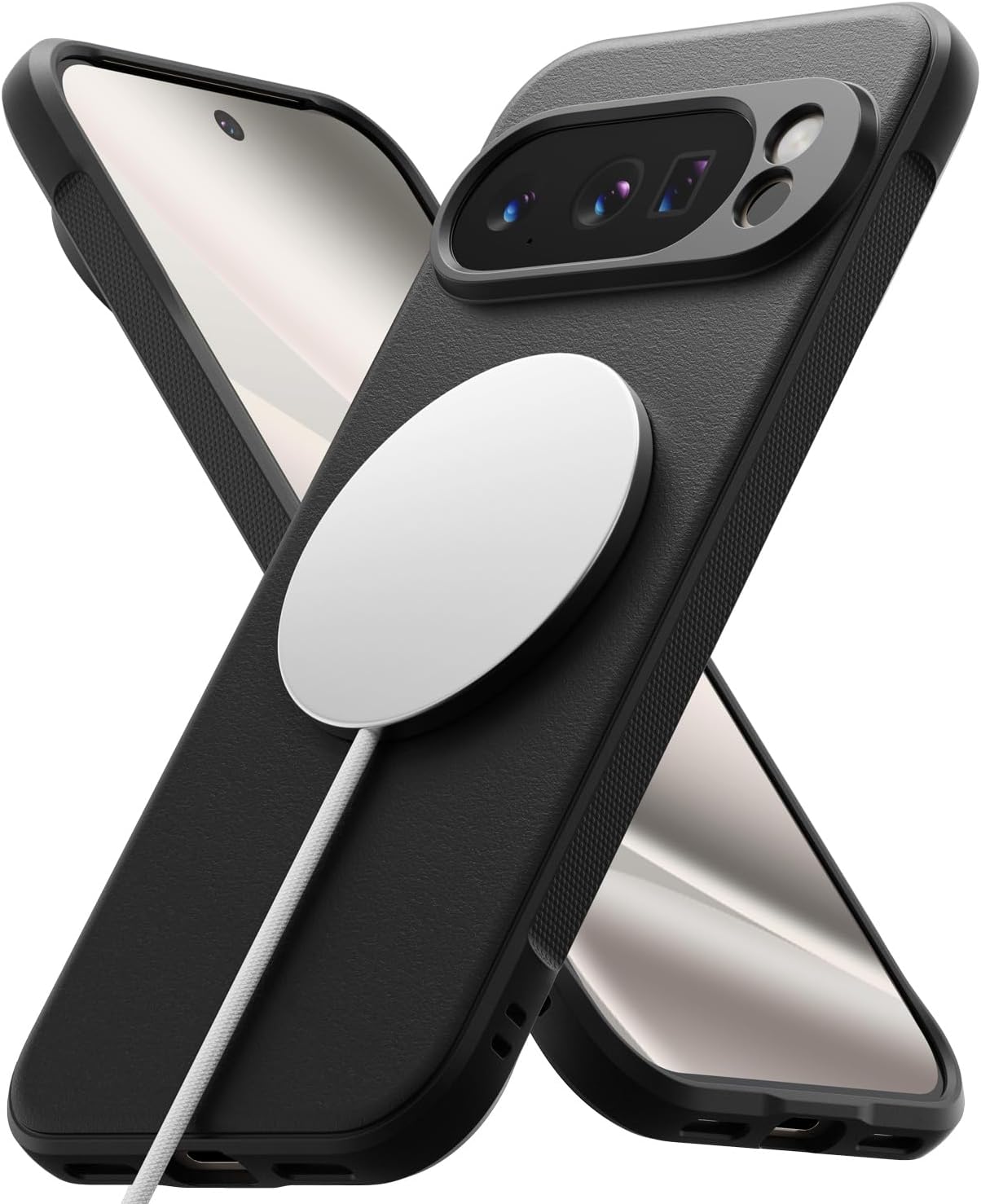 Ringke Onyx Designed for Google Pixel 10 Pro XL Case [Compatible with MagSafe and Pixelsnap] Oil & Dirt Resistant Enhanced Grip Non-Slip Texture Lightweight Cover - Magnetic Black - Amazon product rated Grade A