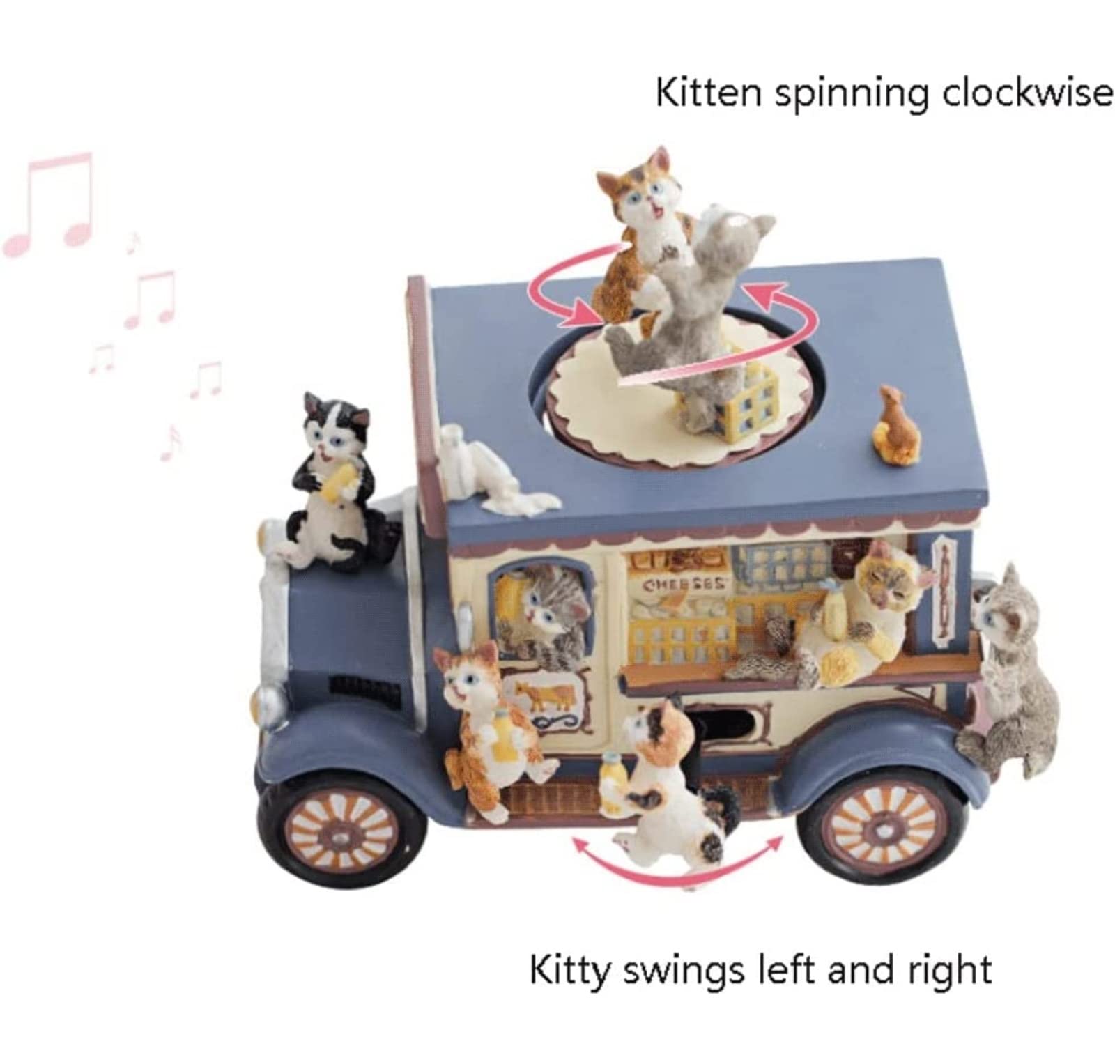 Spieluhr Musikspieluhr Katze Dekoration Spieluhr Harz Handgemachte Spieluhr Für Geburtstag Weihnachten Thanksgiving Musik Einschlafhilfe