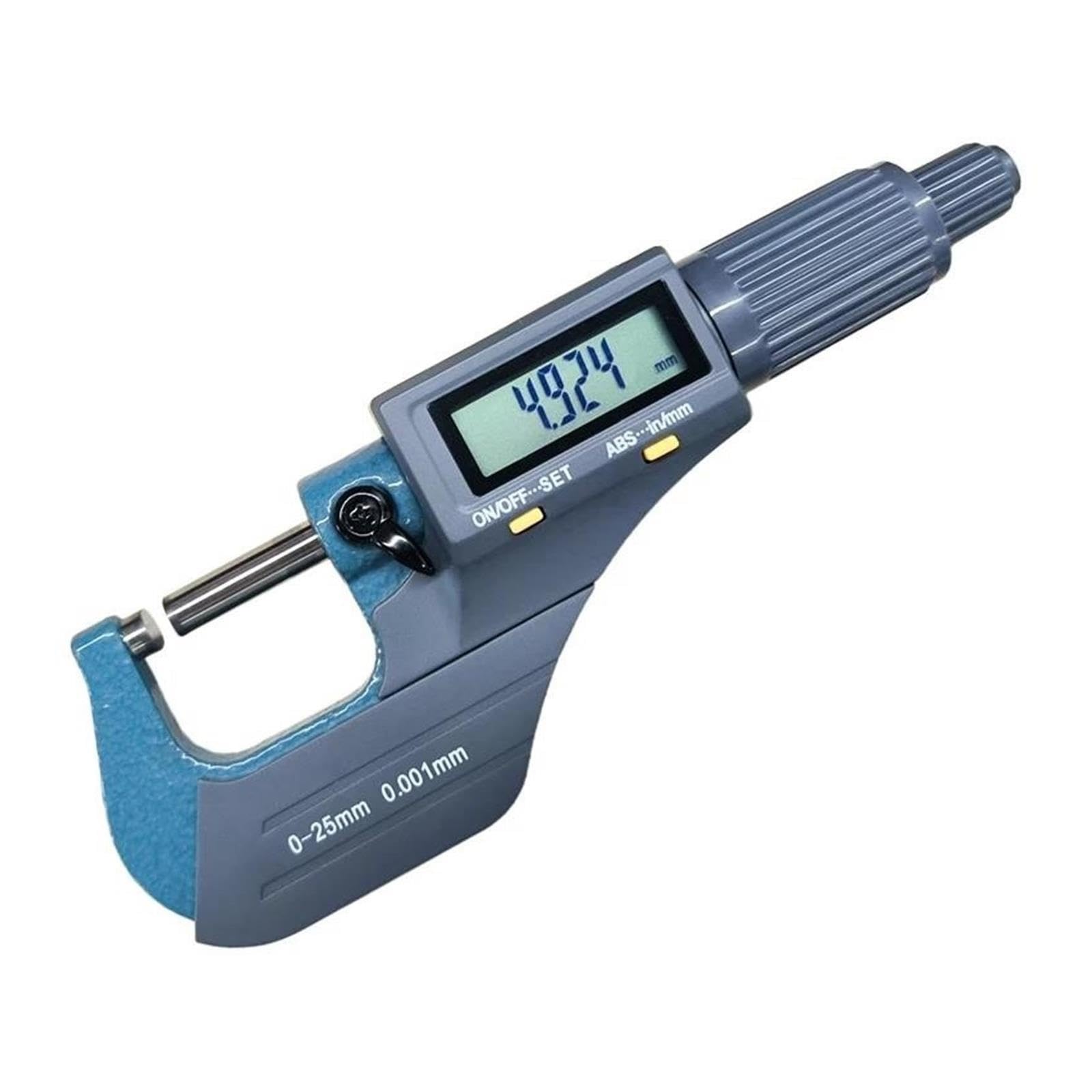 Micrómetro Digital electrónico de 0-25 mm con calibrador Digital Profesional de Alta precisión de 0.001 mm para medición de precisión(0.001mm 0-25mm)