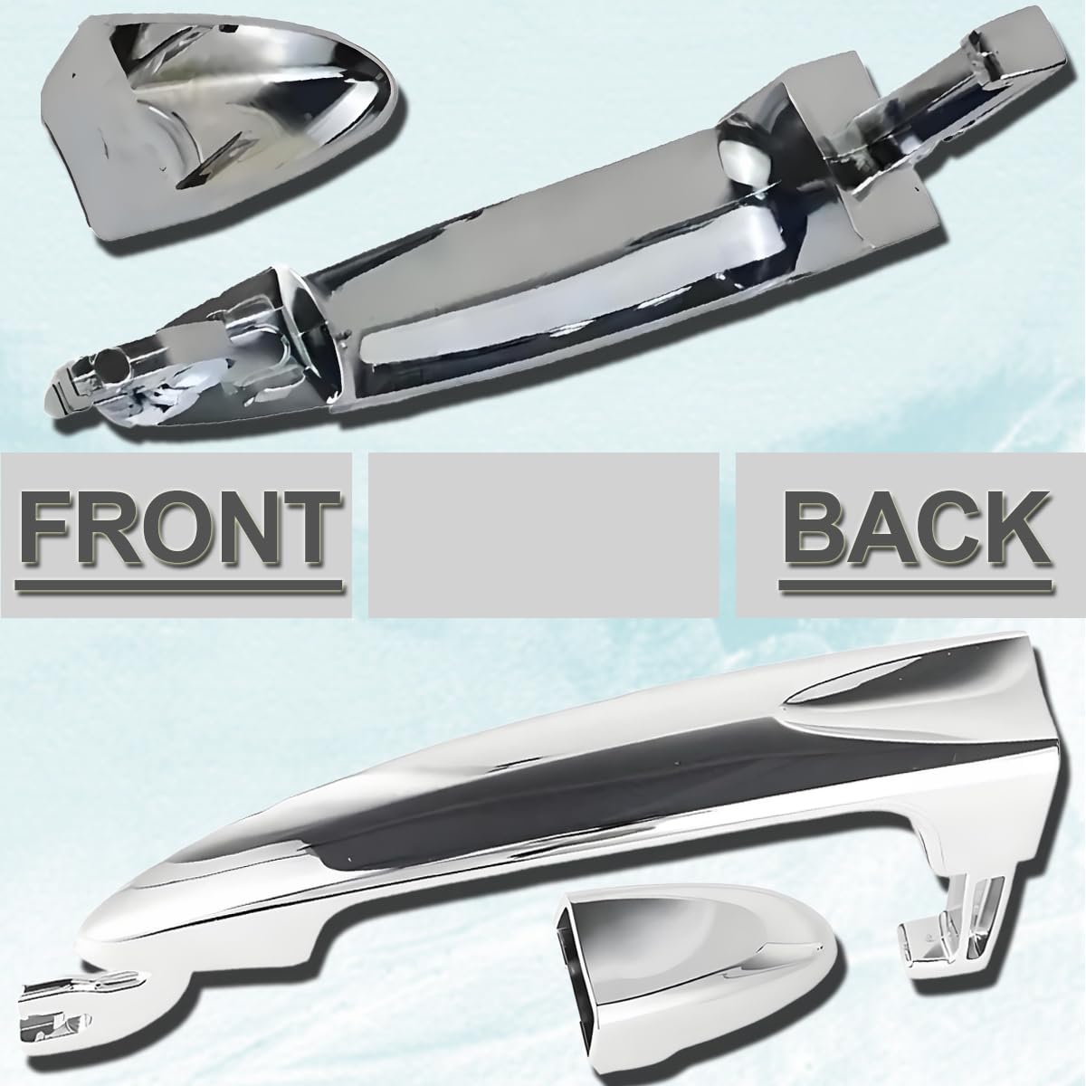 ZAMDOE Maniglia Esterna della Porta Sinistra per Lancia Ypsilon (2003-2011) (ricambi: 735409026, 735350098, 735409024, 735434134)