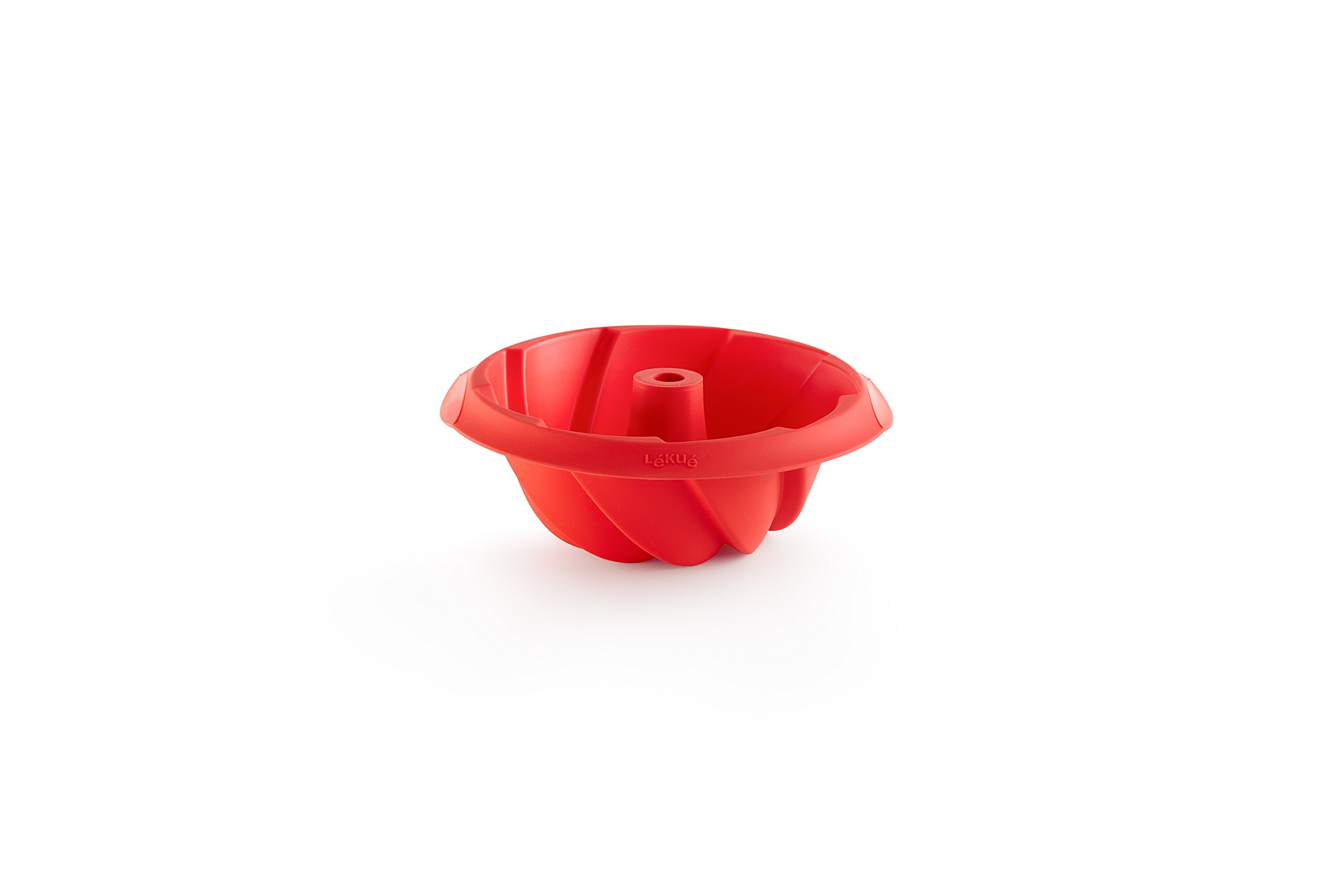 Lékué Spiralförmige Gugelhupf-Form, Silikon, rot, 20 cm