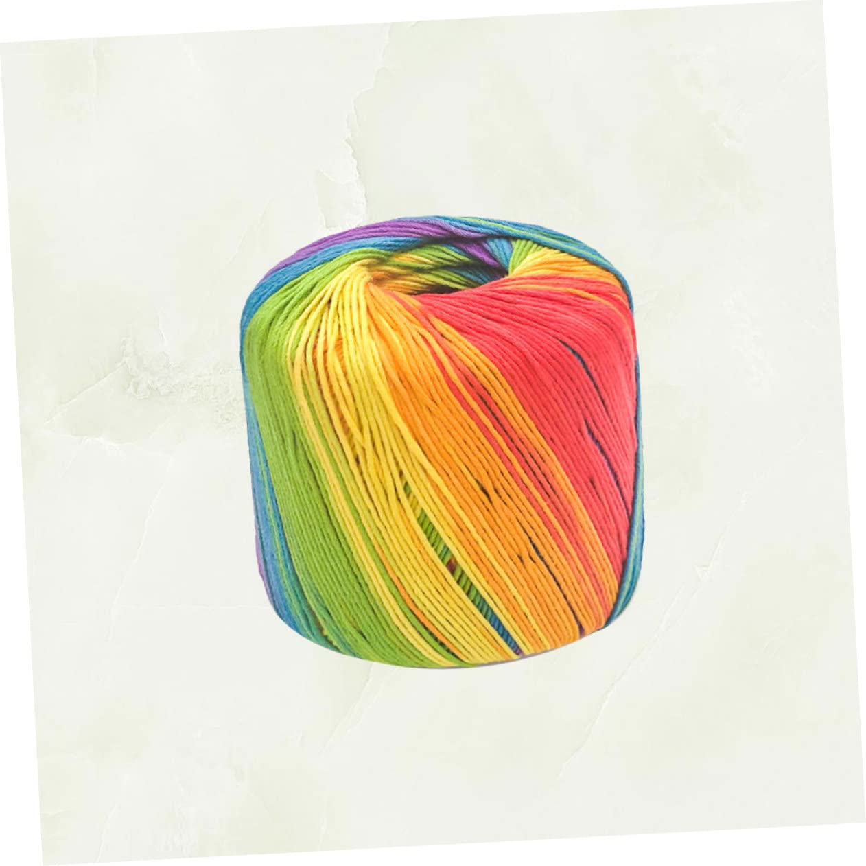 Lurrose 3rotoli Filo Cotone Sfumato Per Uncinetto e Maglieria Materiale Per Creazioni Artigianali Per Sciarpe Cappelli e Accessori Rainbow