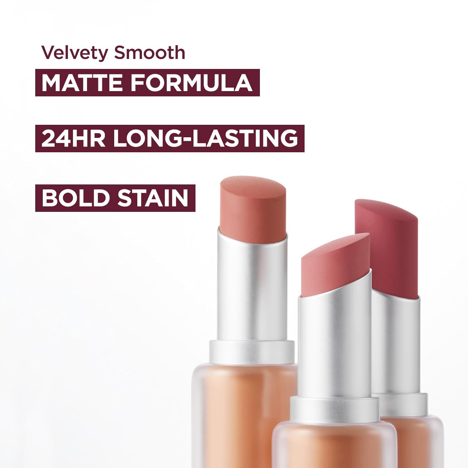 Laka Bulky Matte Lipstick, 4g/0.14oz., Long Wear, Non-Drying Lip Stain Stick with High Pigmentation, Voluminous Lips, K-Beauty (#403 Fig Sounds) - Image 3