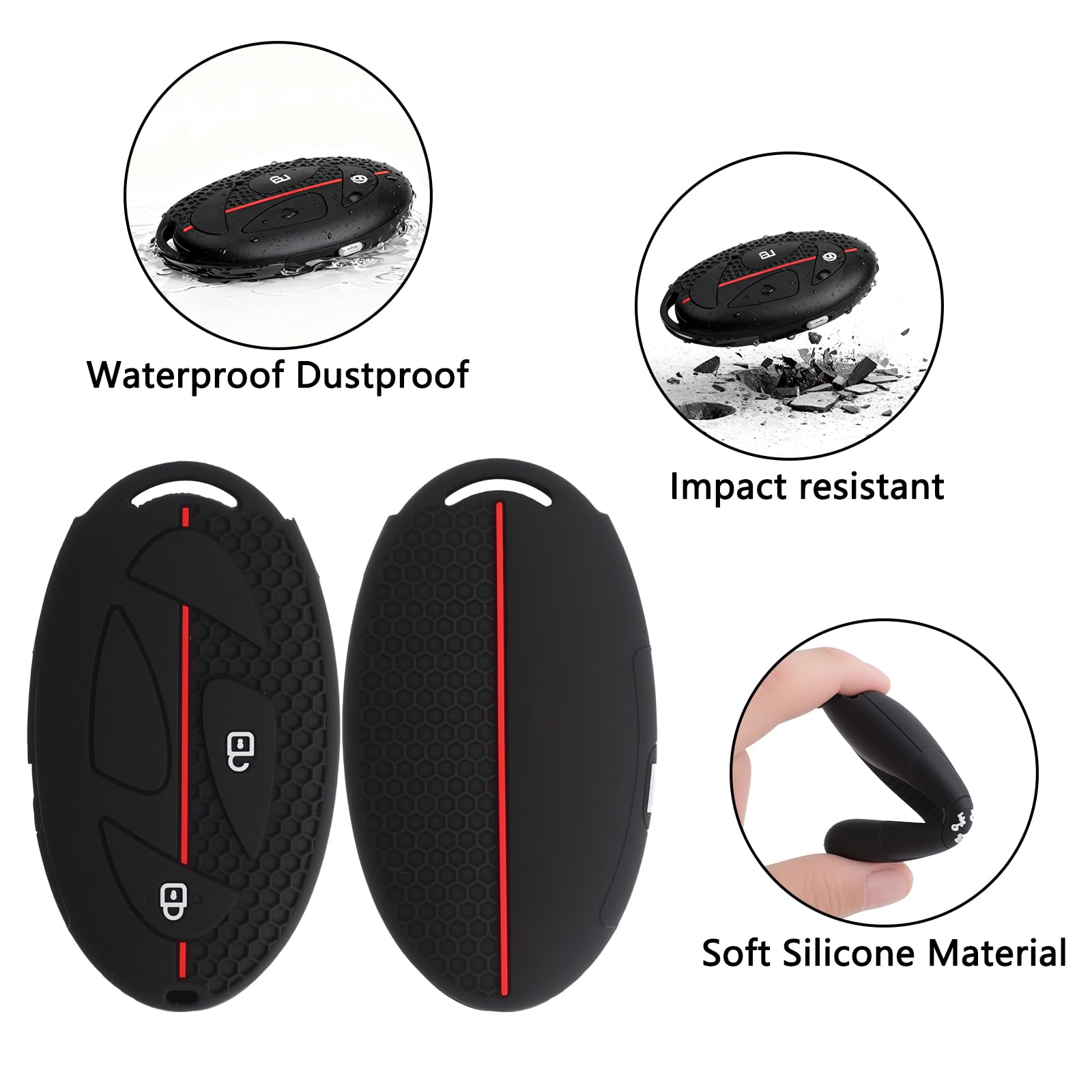 Hyundai Tucson etui na kluczyki samochodowe Hyundai Tucson, akcesoria, silikonowe, do Hyundai 2023, 2024, 2025, pasuje do Sonata, Ioniq 6 Tucson, etui na kluczyki samochodowe z 3 przyciskami