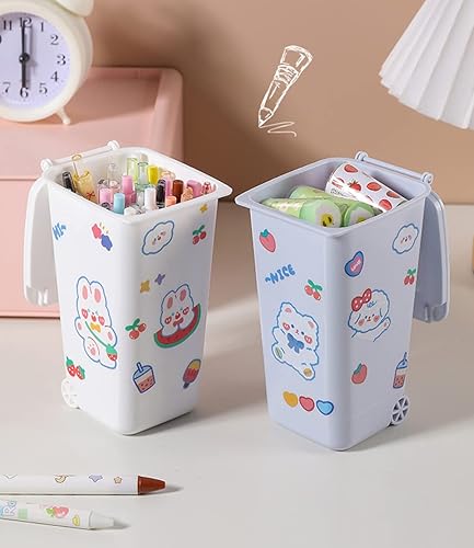 Miniatura 1 de Soporte para bolígrafos Kawaii con calcomanías para bolígrafos Kawaii lindo soporte para bolígrafos para escritorio para niñas adolescentes y
