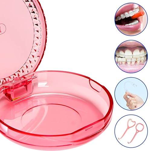 Miniatura 4 de Funda protectora bucal para ortodoncia dental, estuche de alineador delgado portátil con 2 herramientas de extracción de retenedores para