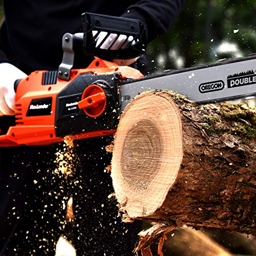 MaxLander Electric Chainsaw, 15Amp Corded Chainsaw,15m/s Driect Drive with 18 Inch Chain and Bar Tool Less Chain Tension,Professional Powerful Fast Cut