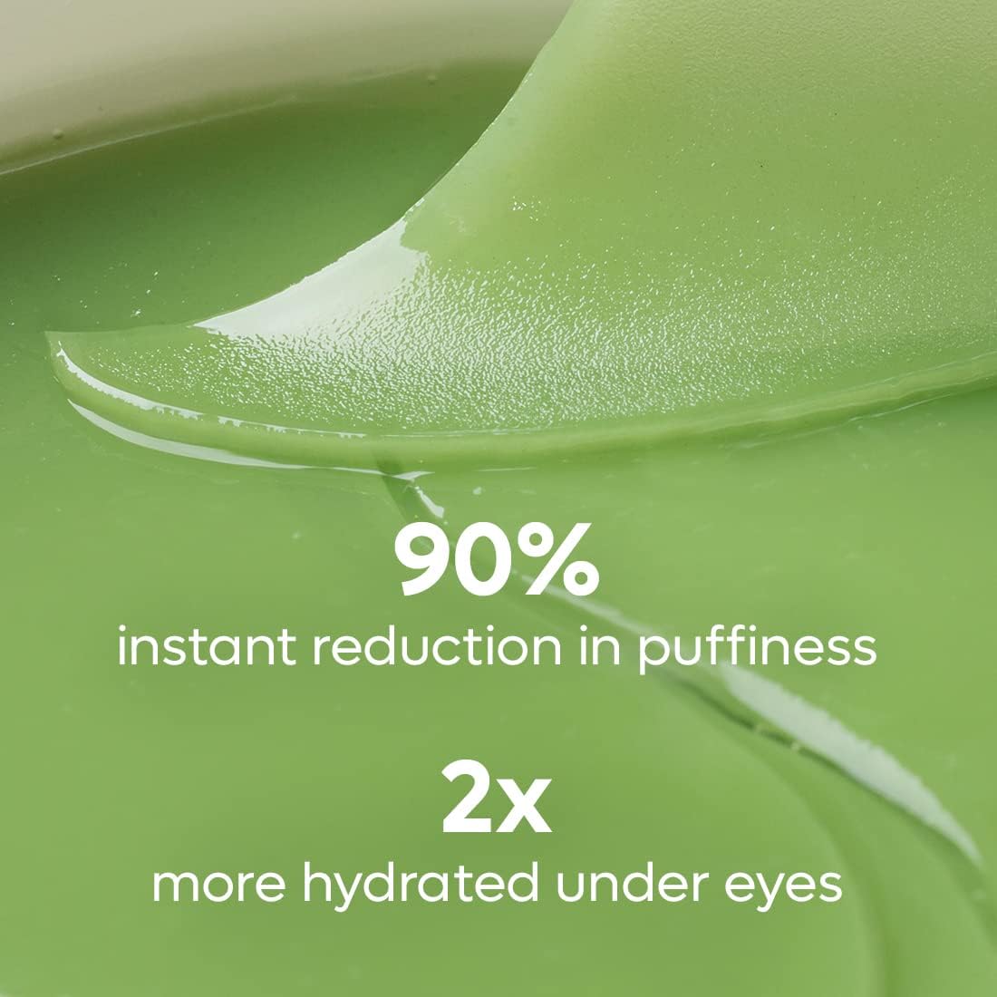 mCaffeine Green Tea Hydrogel Under Eye Patches for Fine Lines Reduction | Cooling Under Eye Patch Mask with 1% Caffeine for Instant Hydration & De-Puffing | 15 Pairs 1