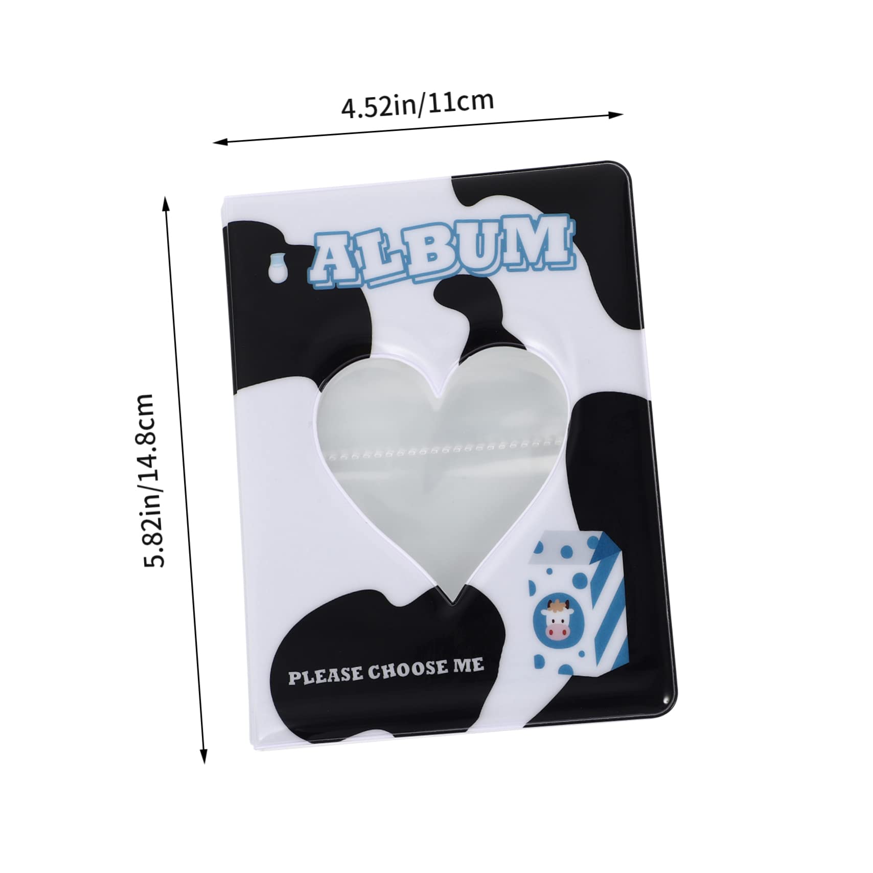 ERINGOGO Cow Heart Design Mini Photo Album Wedding Album for Storing Memories Craftsmanship for Travel Graduations Special Occasions