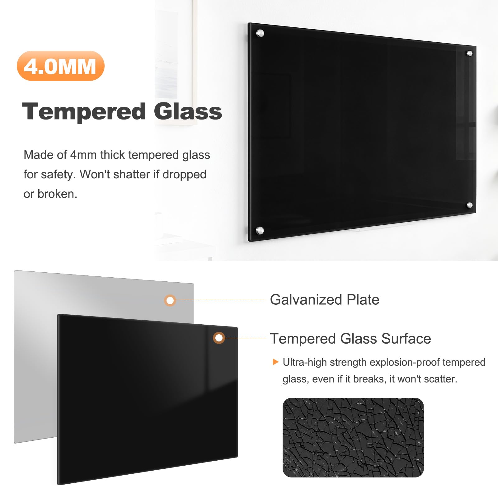 Amazon.co.jp: AMUSIGHT ブラックホワイトボード 36インチ x 24インチ