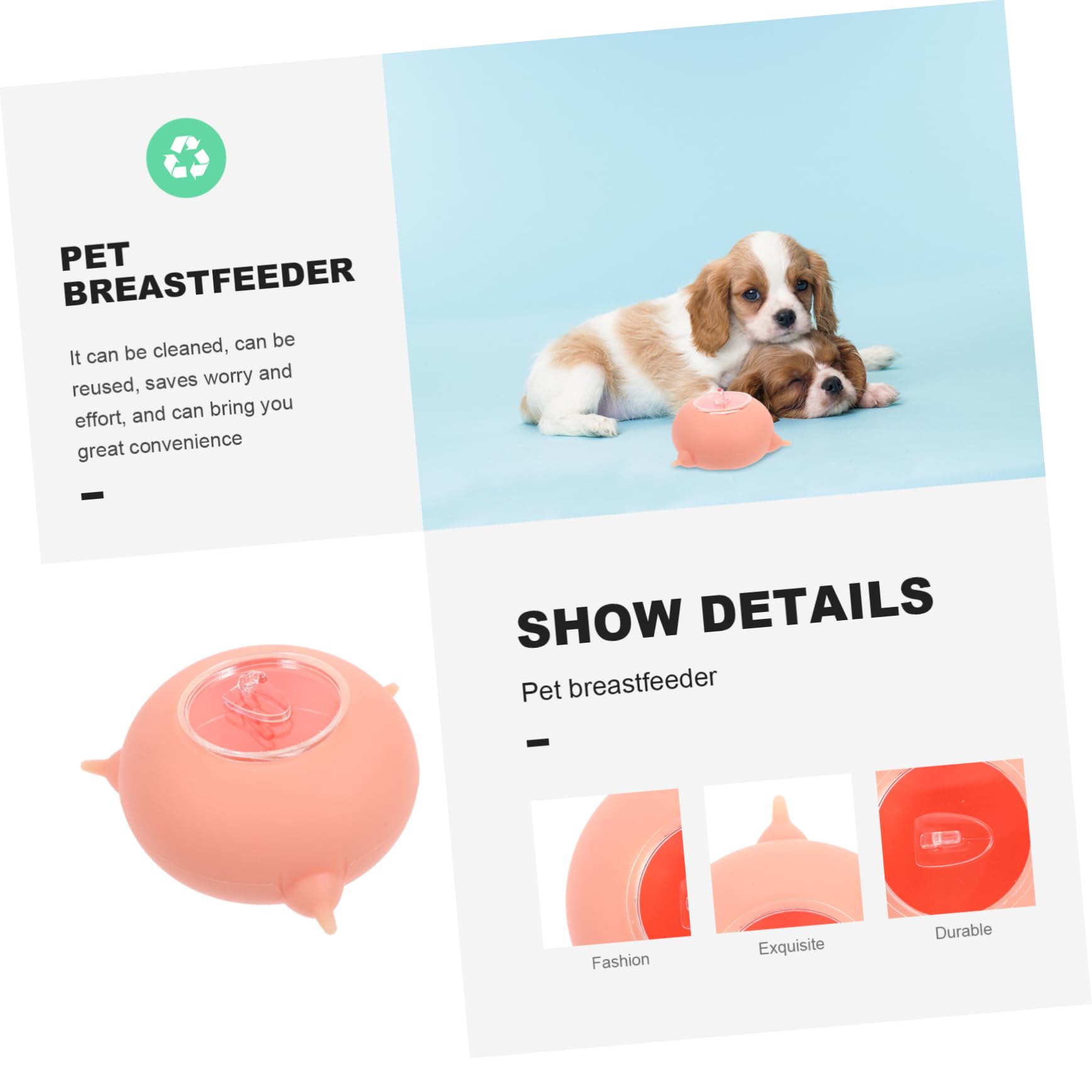 Toddmomy Alimentador De Leche Multiusos para Cachorros y Recién Nacidos Comedero Tetinas Recipiente De Herramienta De Alimentación para Mascotas Pequeñas Accesorio De Duradera