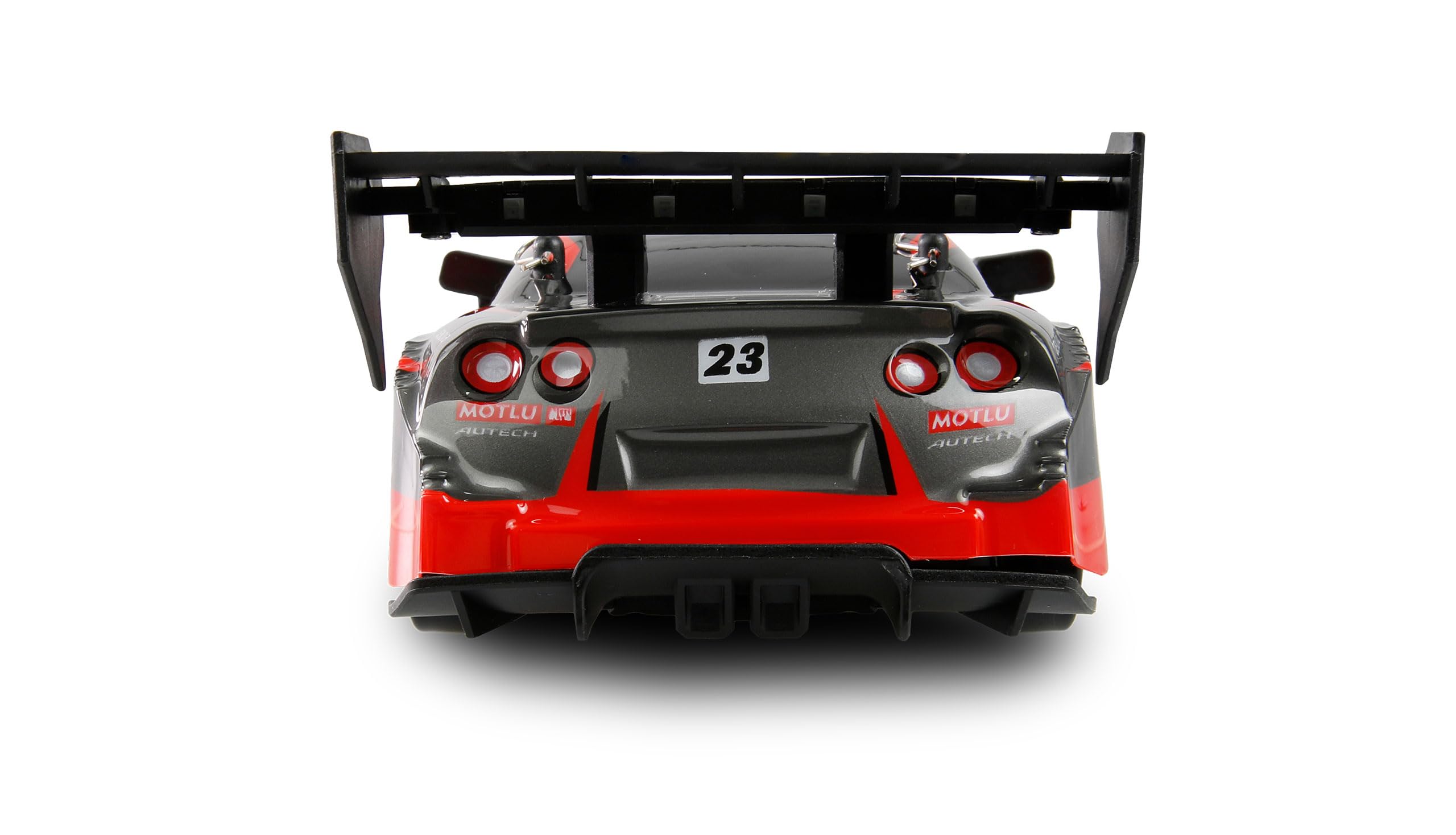 Amewi Drift Racing Car, RC radiocomandato, con illuminazione sottoscocca, 20 km/h, 4 WD 1:24 RTR rosso/nero con telecomando, batteria, cavo di ricarica, accessori