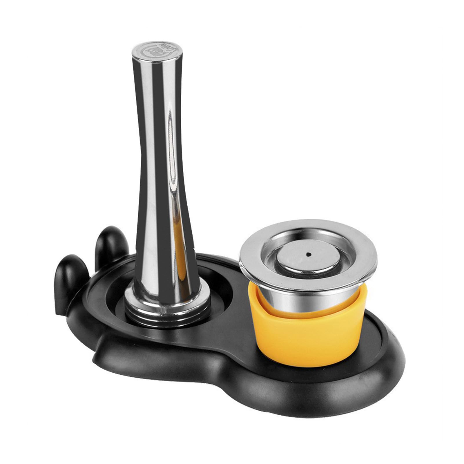 Jazuaiao Stainless Steel Coffee Tamper Espresso Coffee Powder Hammer Pressing for Capsuled Portafilter Capsuled