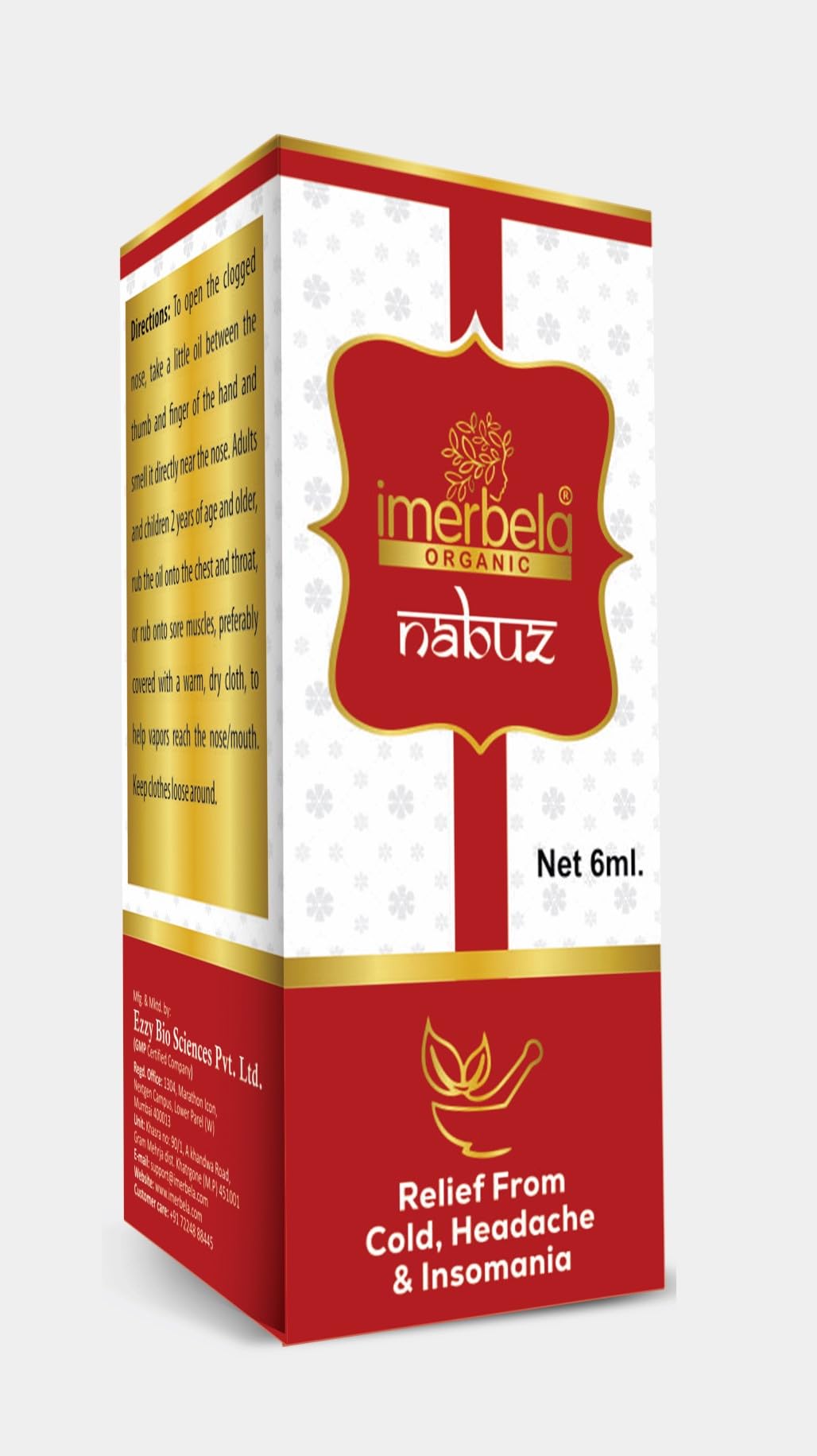 Imerbela Organice Nabuz, Relief From Cold, Headache & Insomania