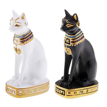 ☆b384、ソリッドブ ラス 背の高い立ち猫の彫刻 1980年 Amazon.co.jp: 猫の像と置物 | エジプトの女神バステトの彫刻