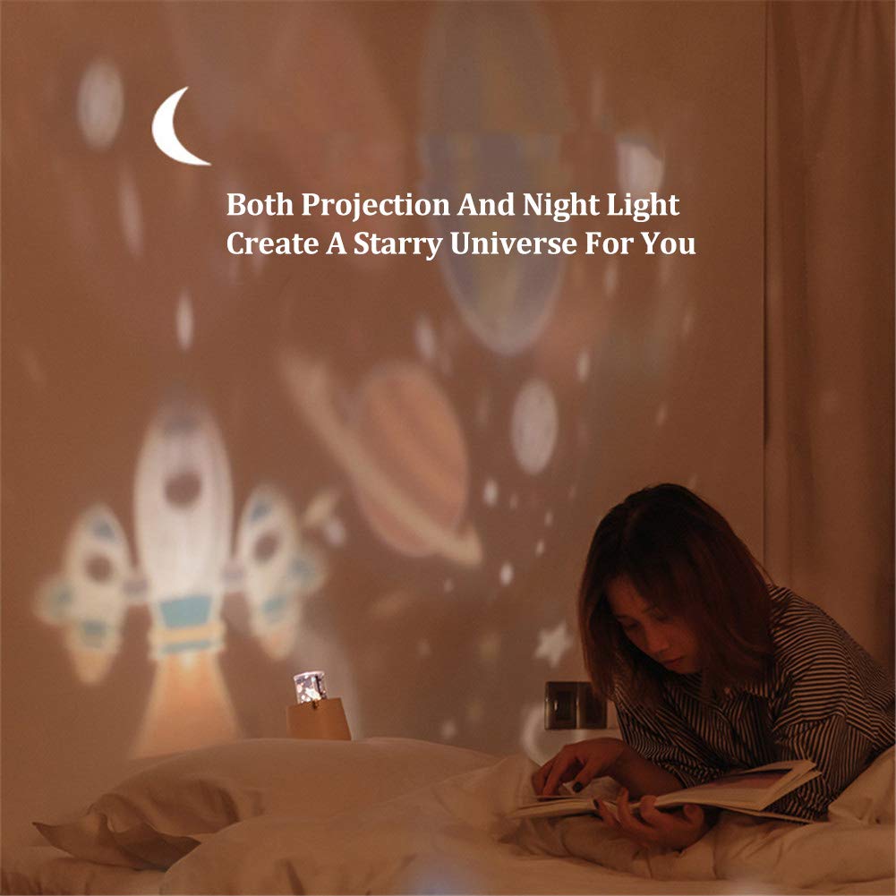 Lámpara De Proyección De Cielo Estrellado Para Interiores Luz Nocturna De Música LED Giratoria De 360 ??°, Adecuada Para Niños, Adecuada Para Habitaciones De Bebés, Dormitorios (Verde oscuro)