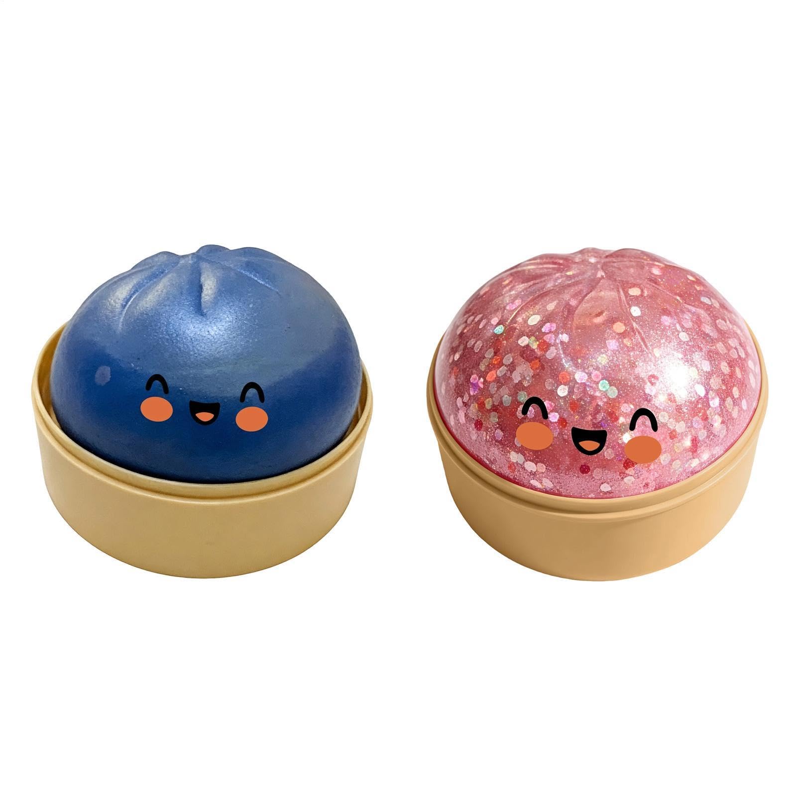 2pcs Glitter Dumpling Squishy1, mystery1 Dumpling Squishy1 Box original1, Anxiety1 Relief Fidget Toy, Soft Squeeze Decompression1 Dough — view 14