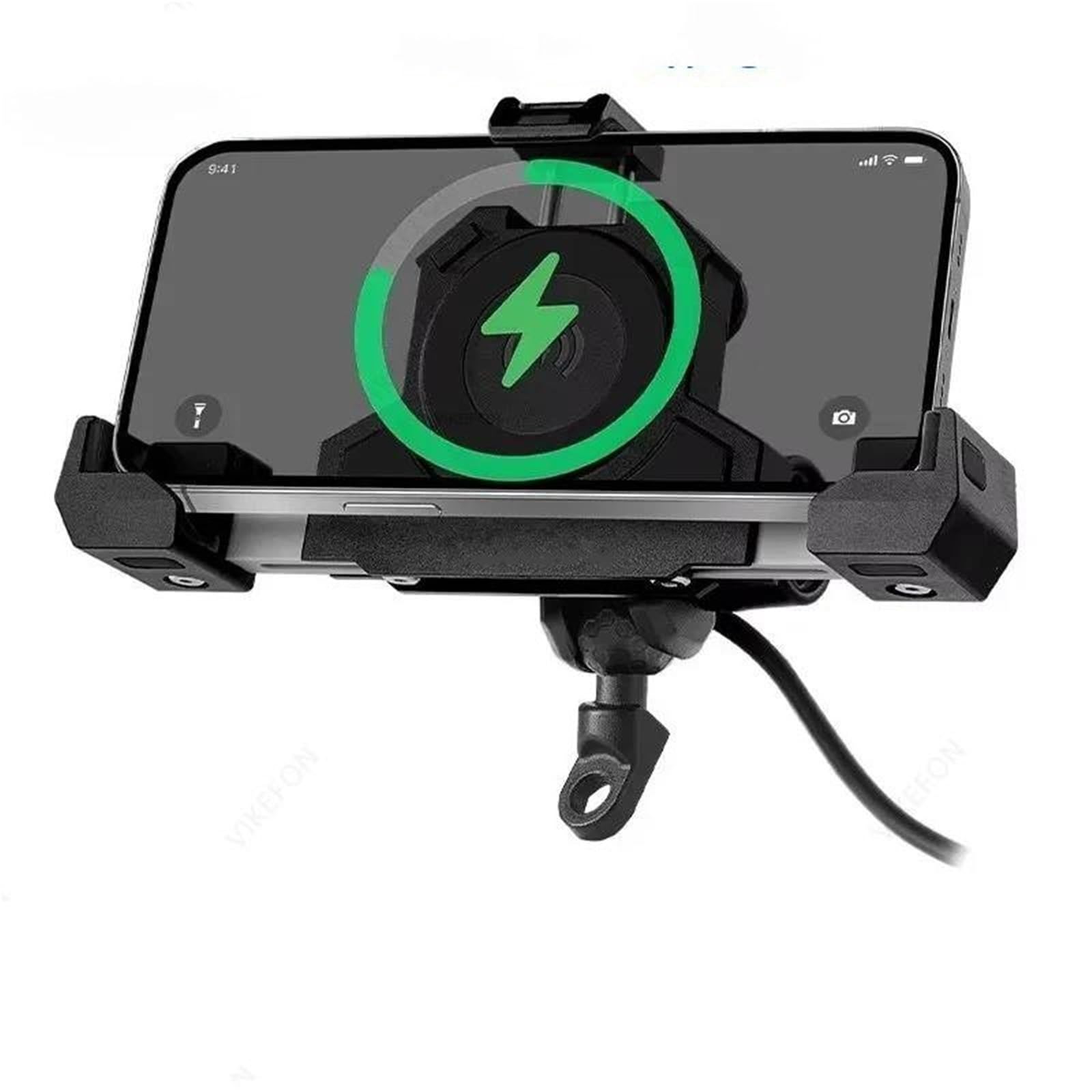 Handy-Navigationhalterung para Soportes para Teléfonos Inteligentes | Soporte fijo triángulos teléfono móvil, absorción golpes motocicleta, soporte navegación carga inalámbrica