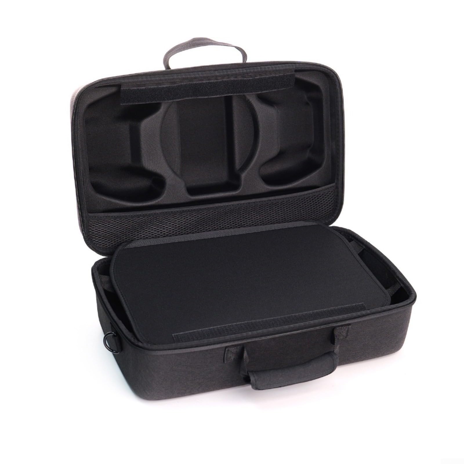 Hoppipola Custodia rigida in EVA per console Pro e Slim, 42 x 27 x 17 cm, custodia protettiva da viaggio con accessori sicuri, nero (grigio)