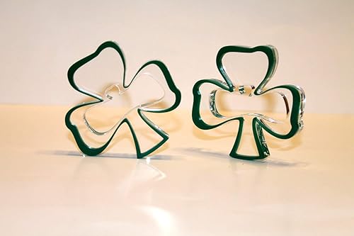 Miniatura 5 de Sets Green Napkin Rings Holders Shamrock Ornaments Irish Wedding Party Nome Decorations St Patrick's Table Decor Family Formal Dinner Hostess Gift