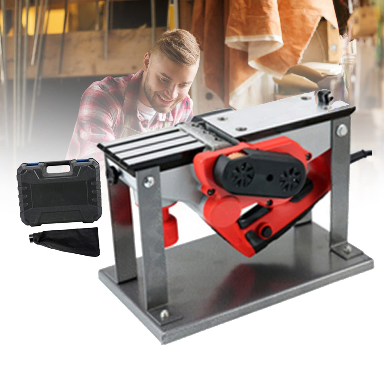 Pialla portatile per lucidatura del legno, piccola pialla elettrica, motore tutto in rame, potente, cuscinetto silenzioso, alta potenza, lavoro rapido per la casa, lavorazione del legno fai da te,