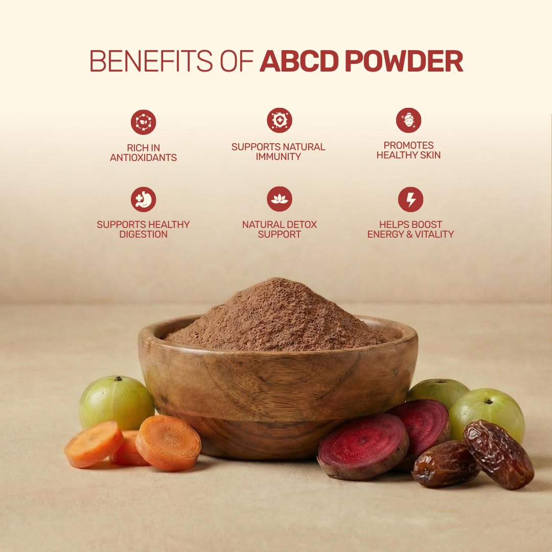 ABCD Powder | Amla Beetroot Carrot Dry Dates Powder| Rich in Vitamins & Nutrients | Health Drink Mix (Pack of 1) 150 gram — Amazon image 5