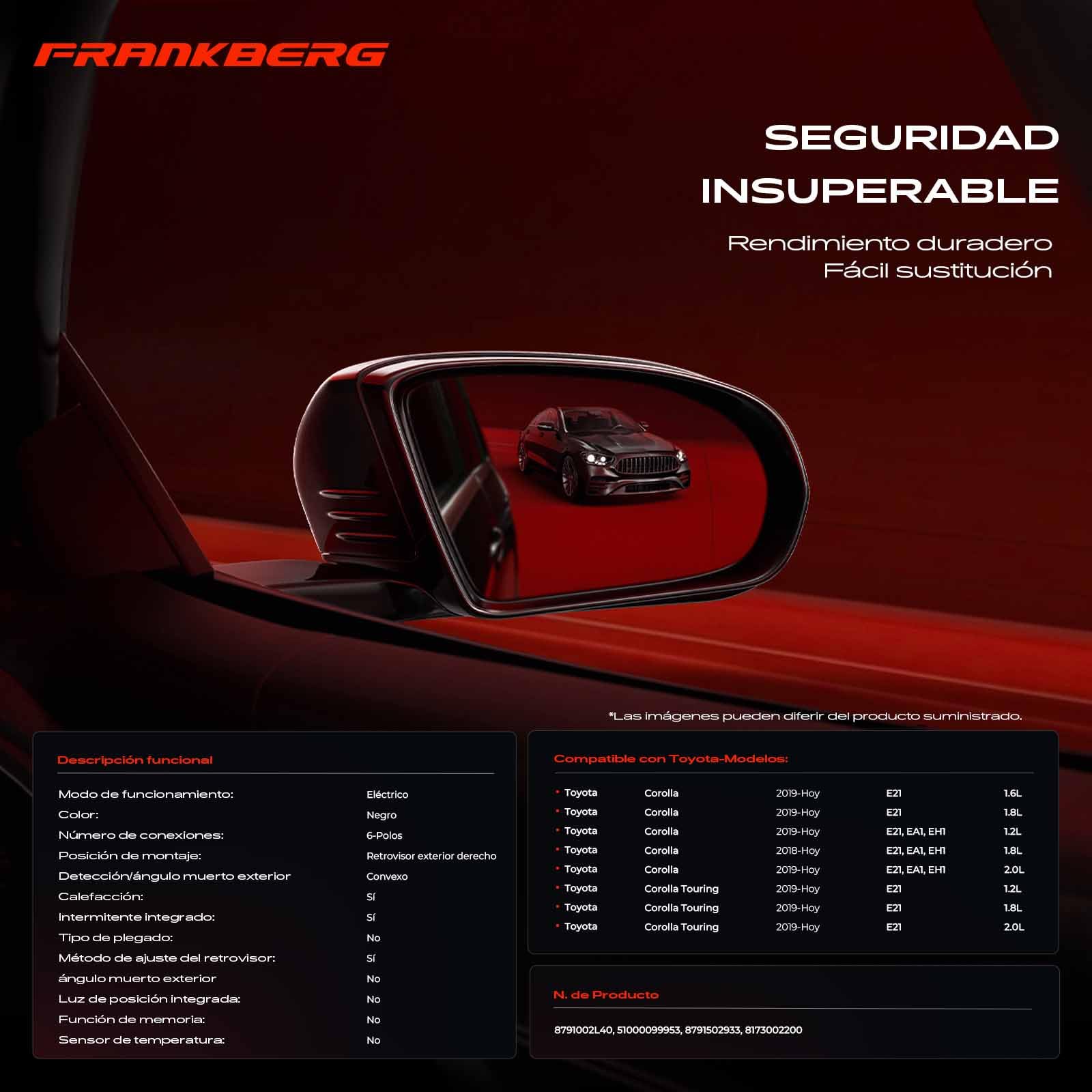 Frankberg Espejo exterior eléctrico 8173002200