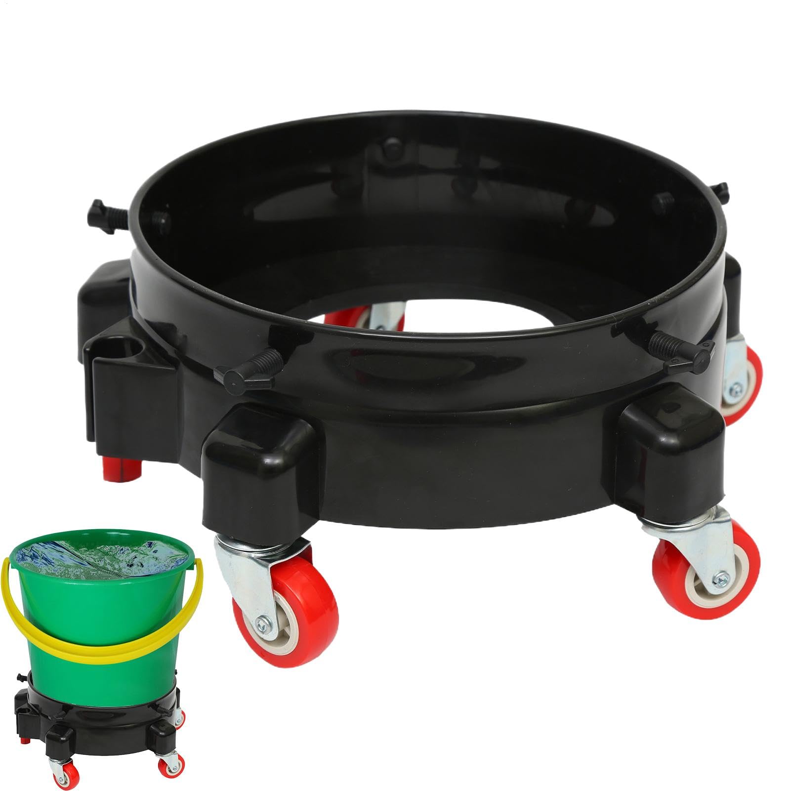 Zwei Eimer Wasser - Autowaschrollwanne mit Radkissen | Bodenrolle, Rutsche, Blumentopf-Basisroller, Schaufelrollen, Backwagen