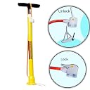 Heavy Duty Chrome Steel Air Pump with Pin for Car Bike Bicycle Motorcycle Sports Ball and Inflatable Furniture/Toys. (Pack of 1) (N Pump + Pin + Beach Ball) gallery image