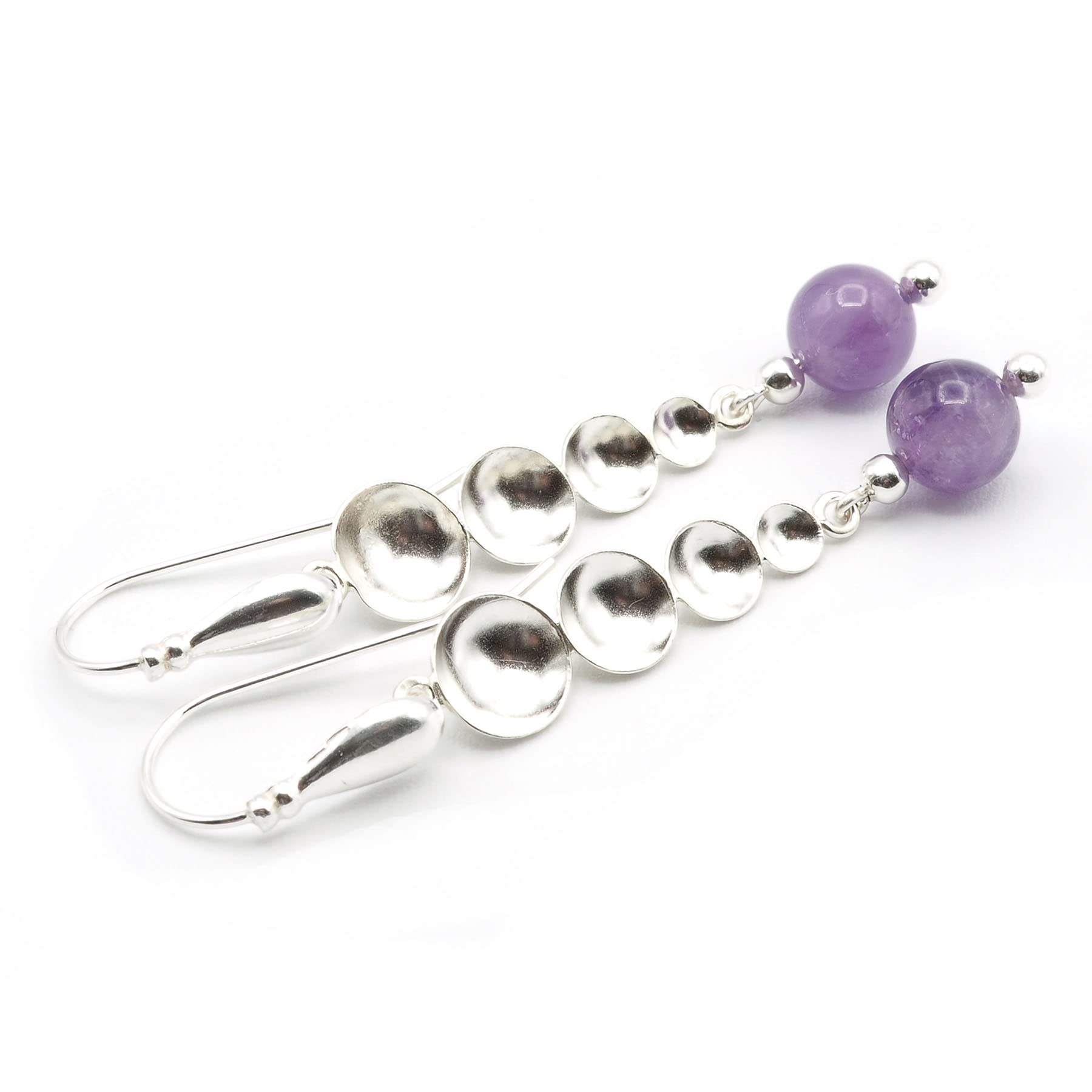 Pendientes Amatista y Plata 925