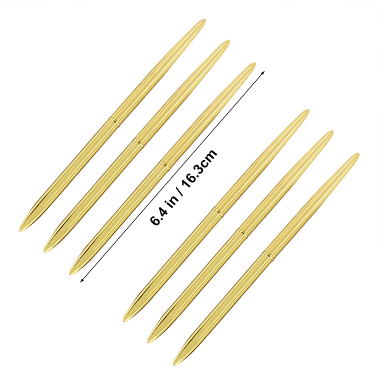 NUOBESTY 18piezas Bolígrafo De Metal Cabezas Dobles y Tinta y Elegante Para y Material Escolar Color Dorado