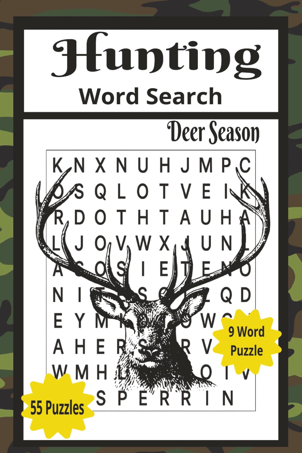 Hunting Word Search: Hunting Word Search Puzzles, 110 Page 55 Puzzles 9 Word, Deer Hunting Word Search Book