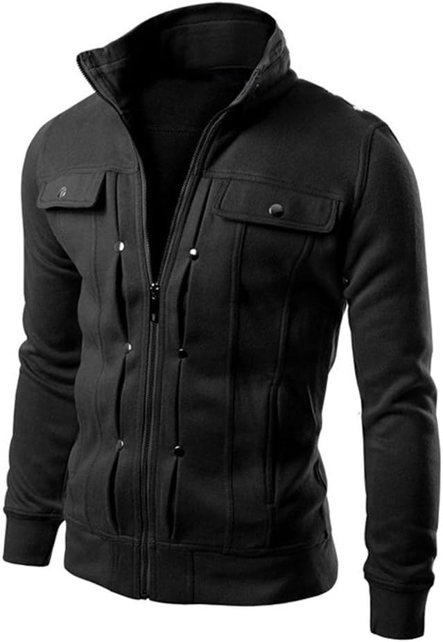 Men's Slim Fleece Zipper Jacket Coat